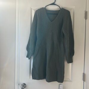Green sweater dress from cupshe